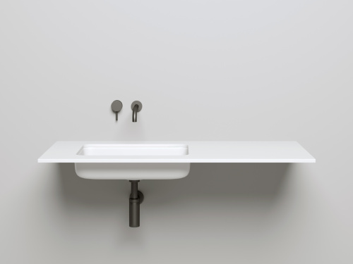 Раковина из искусственного камня S-Stone Salini MAREA 1802209M 50х40 встраиваемая цвет белый без отверстий под смеситель - фото 2